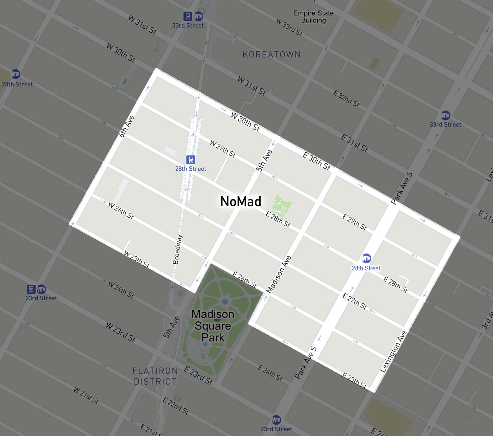 map of nomad nyc | office sublets