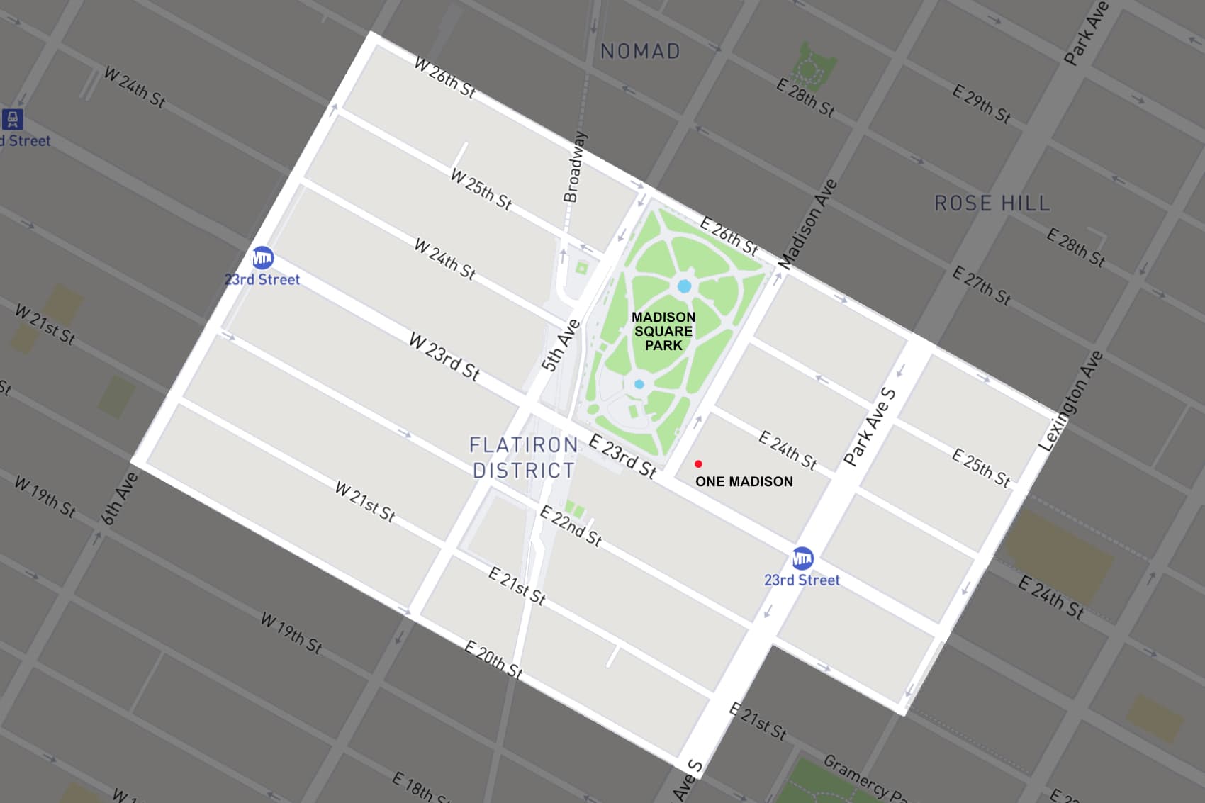 flatiron district map | office sublets