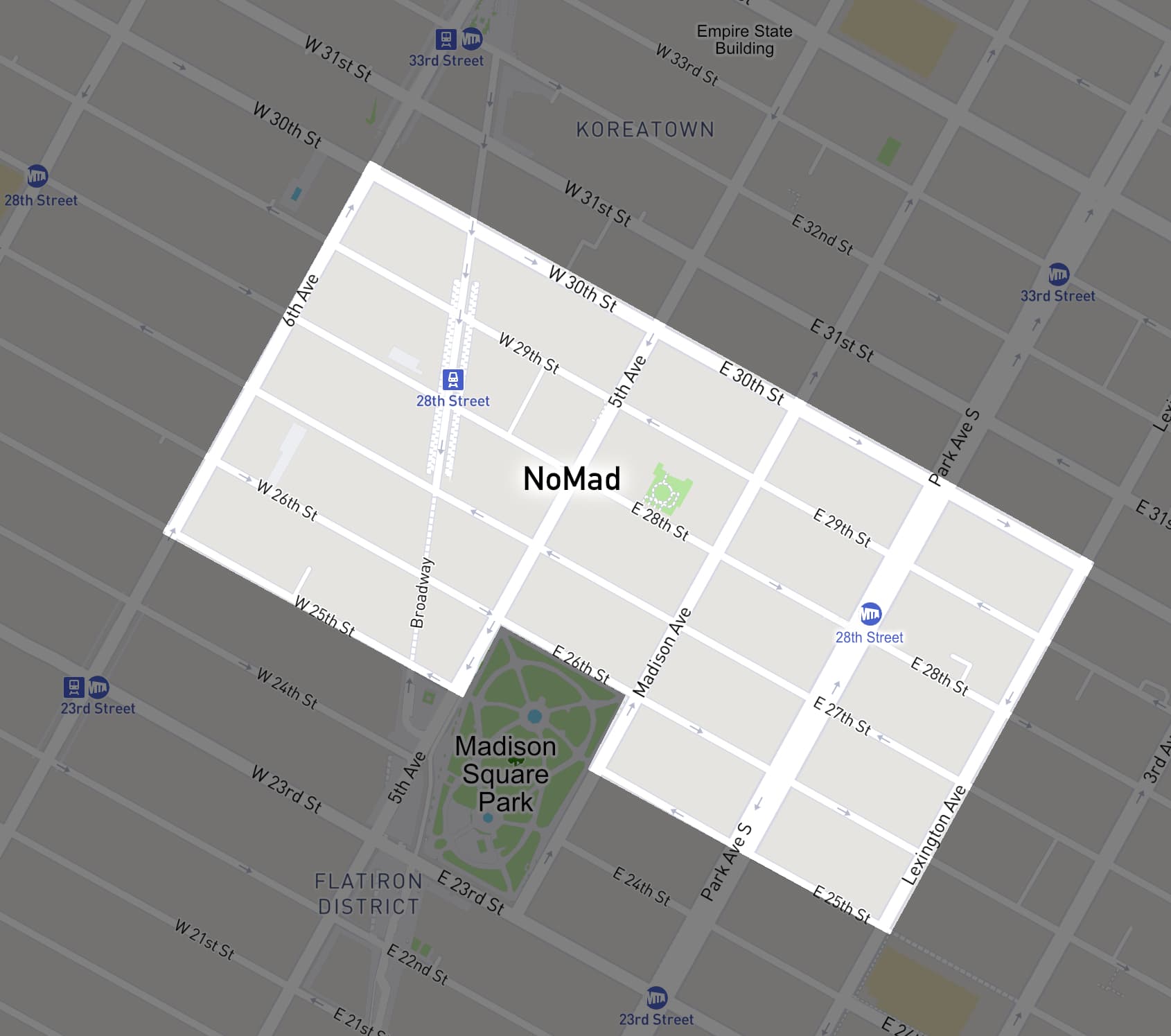 map of nomad nyc | office sublets