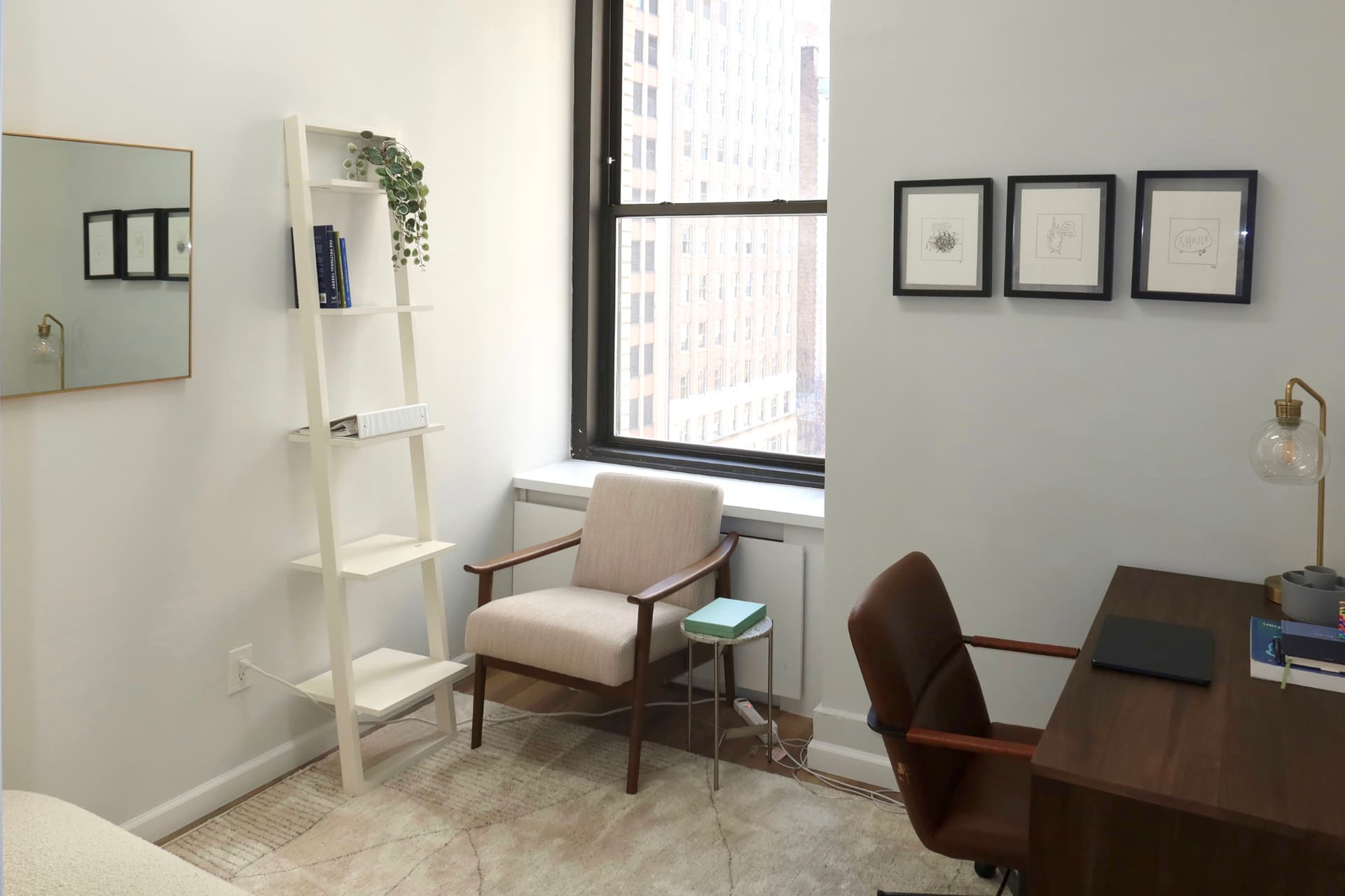 Fully furnished private therapy office